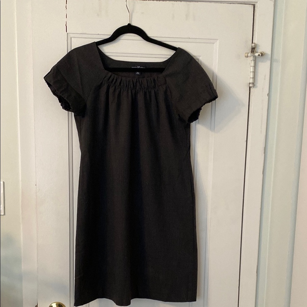 Charcoal Gray Short Sleeve Dress